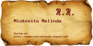 Miskovits Melinda névjegykártya