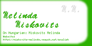 melinda miskovits business card